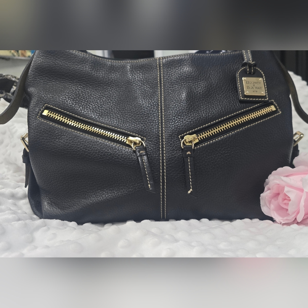 Dooney and Bourke Black Leather Shoulder Bag